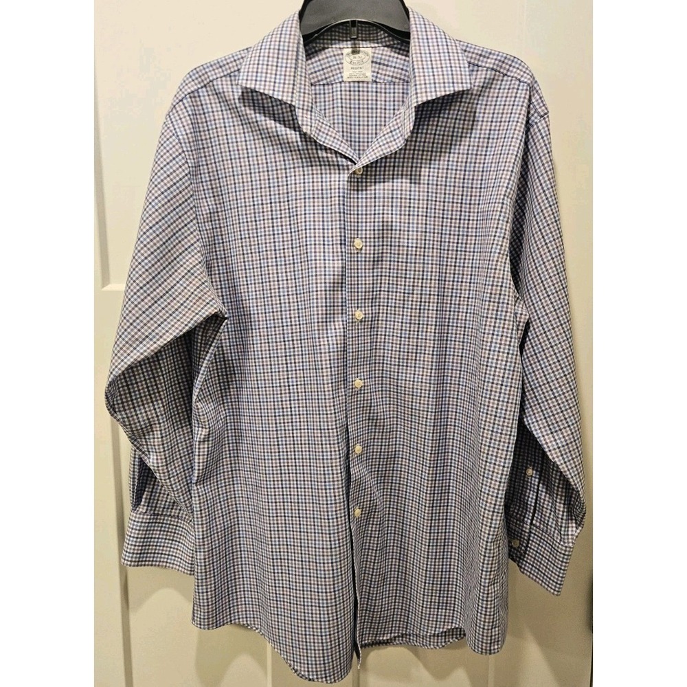 Brooks Brothers Regent 16-32‎ Plaid Supima Cotton Non-Iron Dress Shirt - Picture 2 of 6